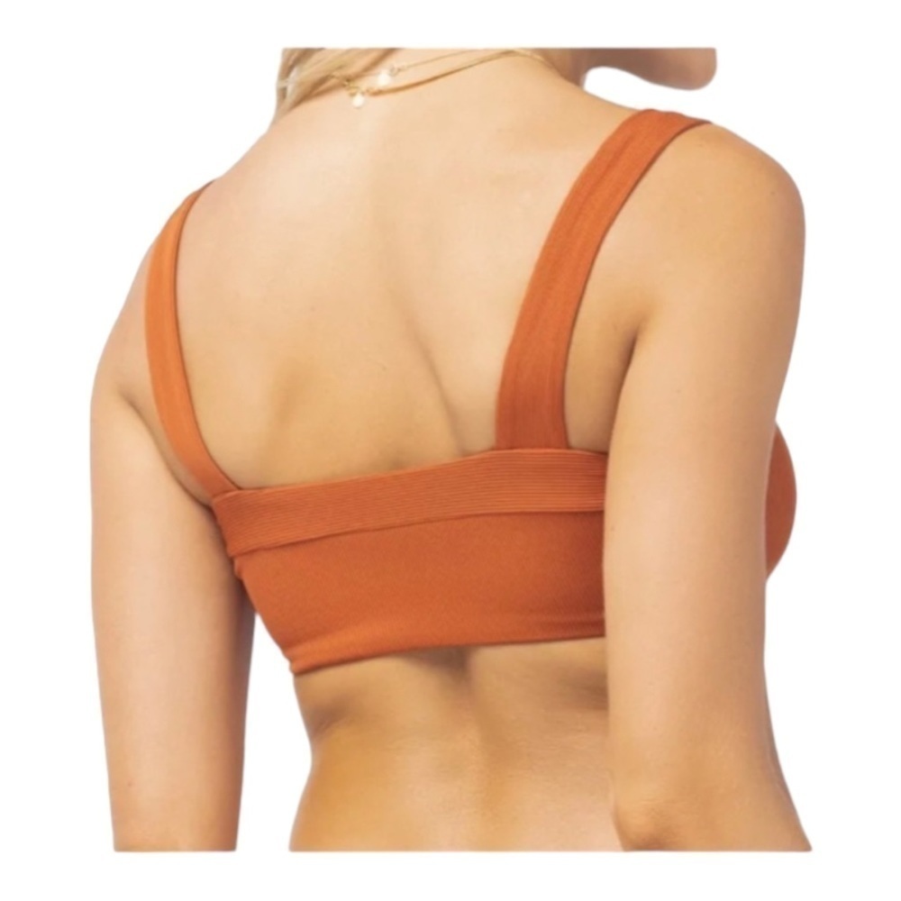 L*Space Ribbed Lee Lee Bikini Top - Amber NWT - Picture 4 of 5